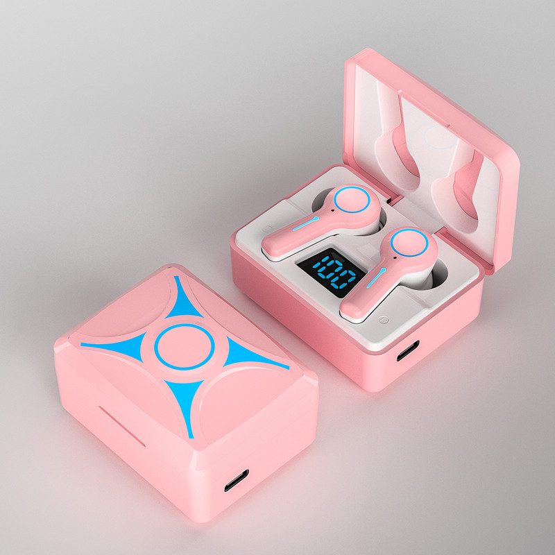 M37 TWS bezvadu austiņas Bluetooth-5.2 stereo sporta austiņas IPX6 ūdensizturīgas austiņas austiņas lādēšanas kaste ar mikrofonu