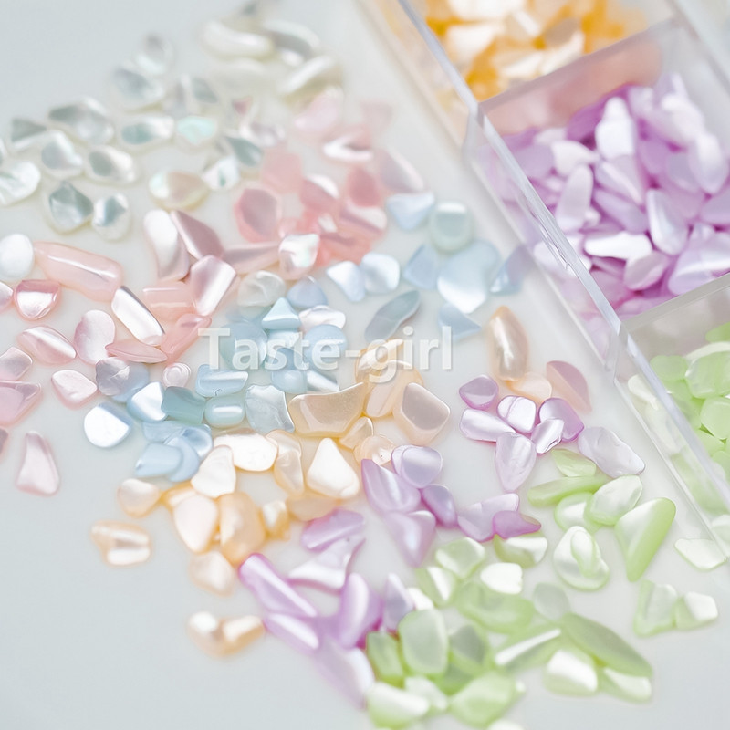 1 cutie Unghii perlate lucioase, piatră de coajă de abalone, pentru decorațiuni de artă a unghiilor, sclipici, manichiură, farmece, accesorii, fulgi