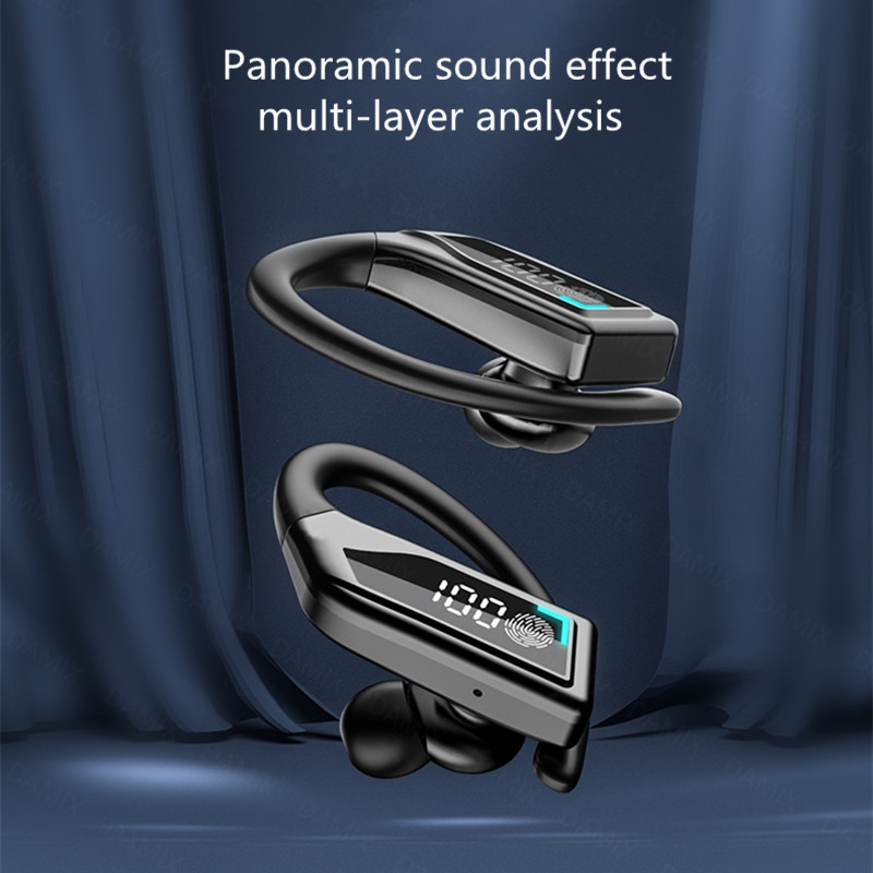 Ασύρματα ακουστικά Q8 TWS Ακουστικά HiFI Stereo Touch Headphone 5.2 συμβατά με Bluetooth Αθλητικά αδιάβροχα ακουστικά με γάντζο αυτιού με μικρόφωνο