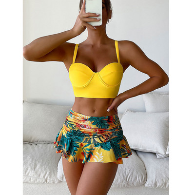 Riseado Swimsuits 2023 Γυναικεία μπικίνι Push Up Μαγιό Γυναικεία μαγιό με τροπικό τύπωμα Ενδύματα παραλίας Σετ μπικίνι δύο τεμαχίων καλοκαίρι