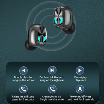 X8 TWS ασύρματα ακουστικά Bluetooth Ακουστικά Στερεοφωνικό έλεγχο αφής Μείωση θορύβου Αδιάβροχα ακουστικά ακουστικά με μικρόφωνο