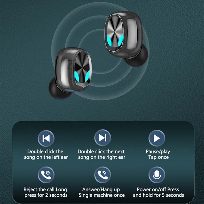 X8 TWS Bezdrôtové Bluetooth slúchadlá Stereo Dotykové ovládanie Redukcia hluku Vodeodolné slúchadlá do uší s mikrofónom