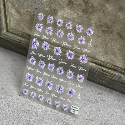 5d rózsavirág körömdíszítő matricák puha dombornyomott domborművek virágos öntapadó 3D körömdíszek matricák tervezői kellékek eszközök