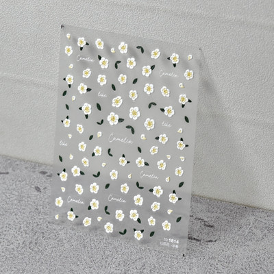 5d rózsavirág körömdíszítő matricák puha dombornyomott domborművek virágos öntapadó 3D körömdíszek matricák tervezői kellékek eszközök