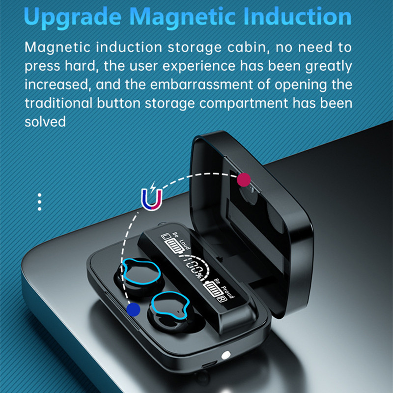 Ασύρματα ακουστικά TWS Ακουστικά 9D Stereo with Microphone Charging Box Συμβατά με Bluetooth Αδιάβροχα αθλητικά ακουστικά ακουστικά
