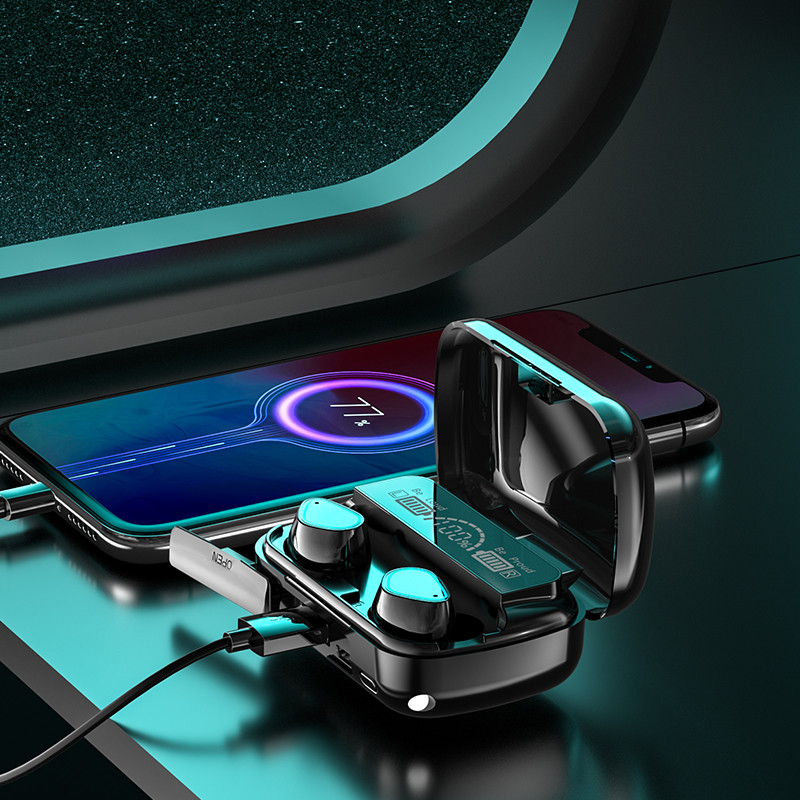 M30pro TWS vezeték nélküli fejhallgató sztereó Bluetooth-5.2 sport fülhallgató IPX6 vízálló fülhallgató fejhallgató töltődoboz mikrofonnal