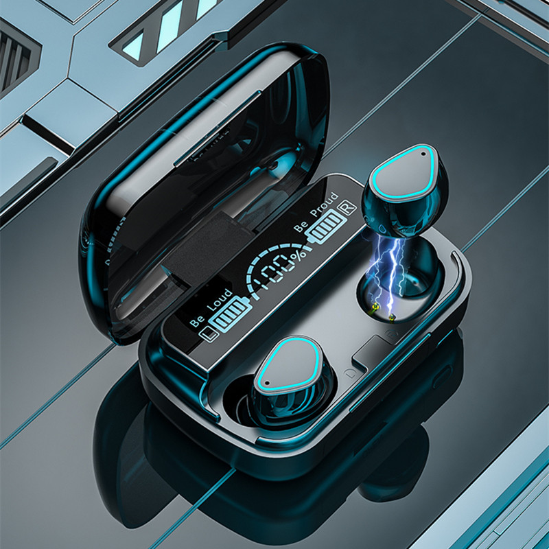 M30pro TWS vezeték nélküli fejhallgató sztereó Bluetooth-5.2 sport fülhallgató IPX6 vízálló fülhallgató fejhallgató töltődoboz mikrofonnal