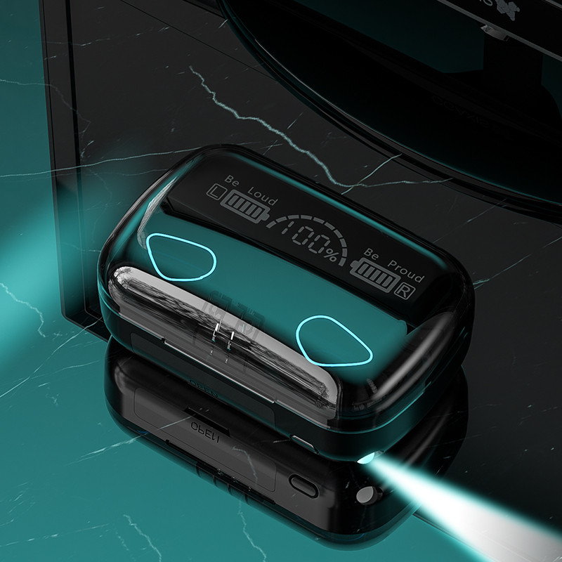 M30pro TWS vezeték nélküli fejhallgató sztereó Bluetooth-5.2 sport fülhallgató IPX6 vízálló fülhallgató fejhallgató töltődoboz mikrofonnal