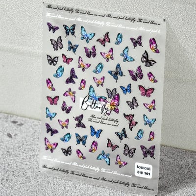 Új Craft Relief Butterfly 5D Nail Art matricák Öntapadó dekoráció Dombornyomott virágmatricák Csúsztató manikűr tervezési kellékek