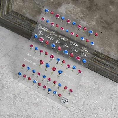Új Craft Relief Butterfly 5D Nail Art matricák Öntapadó dekoráció Dombornyomott virágmatricák Csúsztató manikűr tervezési kellékek