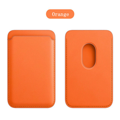 Jaunināt magnētiskā ādas maka atbalstu MagSafe iPhone 12 Pro Max korpusa kartes turētāja vāciņam iPhone 13 12 Mini kartes slotā