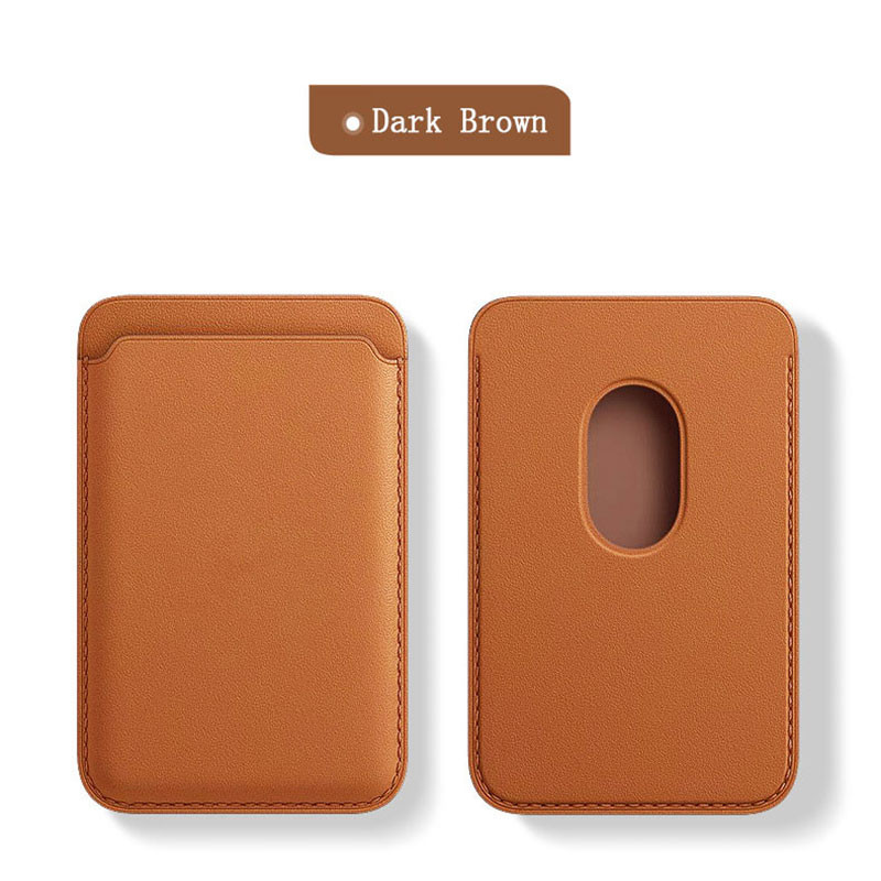 Actualizați suport pentru portofel din piele magnetică pentru husă MagSafe iPhone 12 Pro Max Husa suport card pe iPhone 13 12Mini Slot pentru card