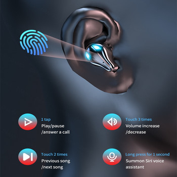 X9 TWS Безжични слушалки Слушалки Стерео Bluetooth-5.1 Спортни водоустойчиви слушалки Слушалки с микрофон 2000mAh Кутия за зареждане