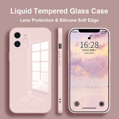 Vedelast karastatud klaasist telefoniümbris iPhone 14 13 11 12 Pro Max Case Koputusvastane Baby Skin Raami kate iPhone X XS MAX XR 7 8 jaoks