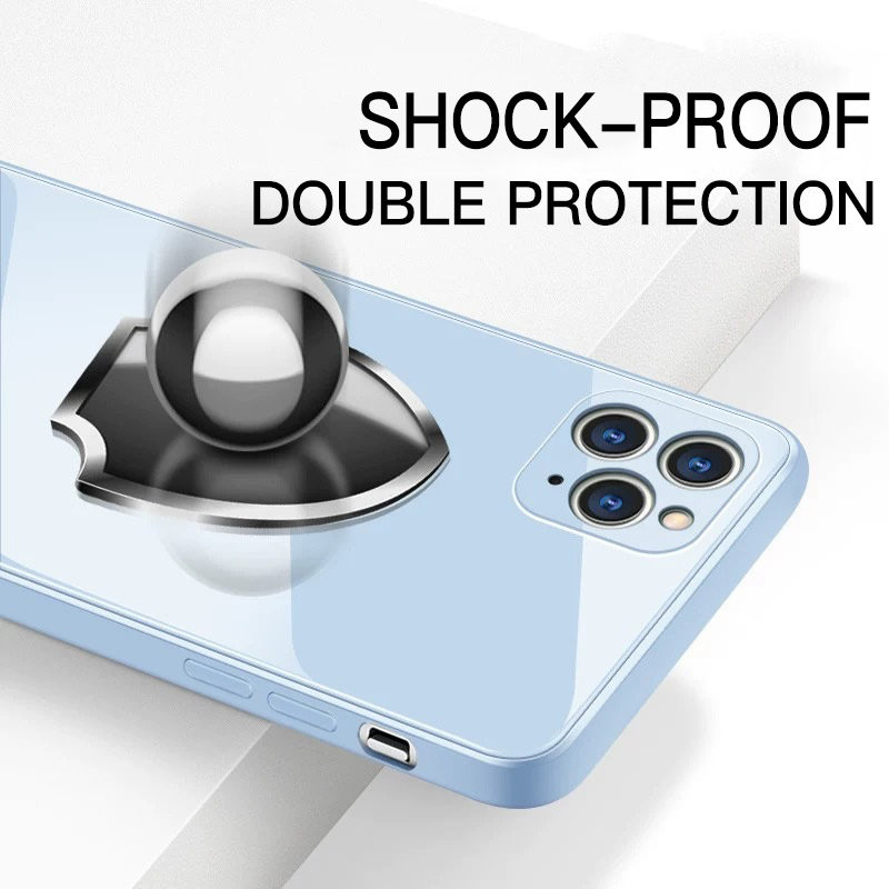 Šķidrā rūdīta stikla telefona maciņš iPhone 14 13 11 12 Pro Max Case Anti-detonation Baby Skin Rāmja vāciņš iPhone X XS MAX XR 7 8
