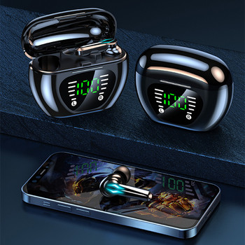 Безжични слушалки Стерео слушалки Bluetooth-съвместими спортни водоустойчиви слушалки Слушалки с микрофон 2000mAh кутия за зареждане