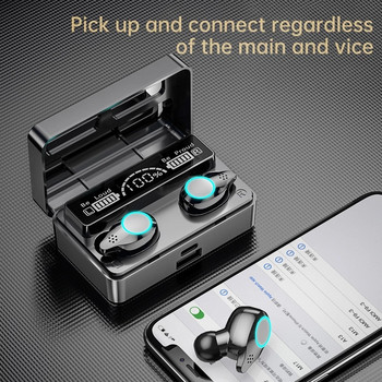 TWS Безжични слушалки Слушалки за игри Bluetooth-съвместими HiFi 9D стерео Спортни водоустойчиви слушалки Слушалки с микрофон