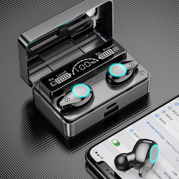 TWS Безжични слушалки Слушалки за игри Bluetooth-съвместими HiFi 9D стерео Спортни водоустойчиви слушалки Слушалки с микрофон