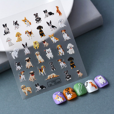 5D Nail Art Stckers Virágok Geometrikus Dekor Akril Dombornyomott Csúsztatók Keret Körömmatricák Epervirág manikűr kellékek eszköz