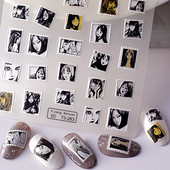 Autocolante pentru unghii în relief 5D, rame foto, ștampile, glisoare, farmec pentru decorarea unghiilor, decalcomanii drăguț de desene animate, accesorii pentru manichiură