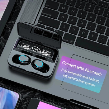 TWS Безжични слушалки Слушалки 2000mAh Кутия за зареждане Стерео Bluetooth-съвместими Водоустойчиви слушалки Слушалки С микрофон