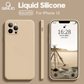 Husă de telefon din silicon lichid pătrat original de lux pentru iPhone 14 13 12 11 Pro Max 12 Mini X XR XS Max 6S 7 8 Plus Husă moale subțire