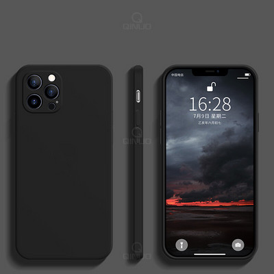 Husă de telefon din silicon lichid pătrat original de lux pentru iPhone 14 13 12 11 Pro Max 12 Mini X XR XS Max 6S 7 8 Plus Husă moale subțire