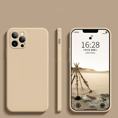 Husă de telefon din silicon lichid pătrat original de lux pentru iPhone 14 13 12 11 Pro Max 12 Mini X XR XS Max 6S 7 8 Plus Husă moale subțire