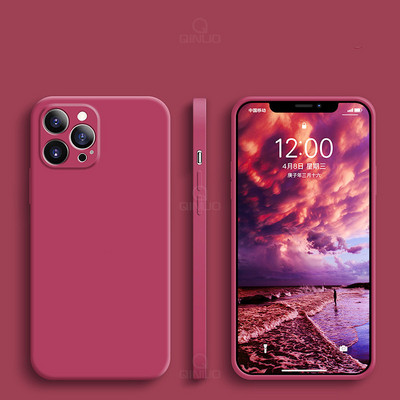 Husă de telefon din silicon lichid pătrat original de lux pentru iPhone 14 13 12 11 Pro Max 12 Mini X XR XS Max 6S 7 8 Plus Husă moale subțire