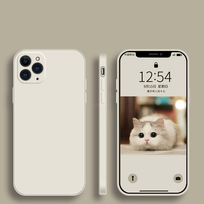 Husă de telefon din silicon lichid pătrat original de lux pentru iPhone 14 13 12 11 Pro Max 12 Mini X XR XS Max 6S 7 8 Plus Husă moale subțire