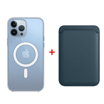 Magsafe`i nahast magnetkaardiklambri jaoks iPhone 14 13 12 Pro Max 13 12 mini magnetkaardihoidiku kott Telefoniümbrise tarvikud