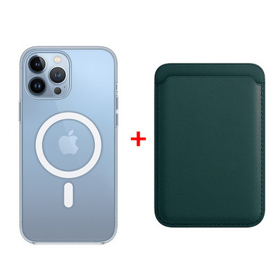 Magsafe`i nahast magnetkaardiklambri jaoks iPhone 14 13 12 Pro Max 13 12 mini magnetkaardihoidiku kott Telefoniümbrise tarvikud