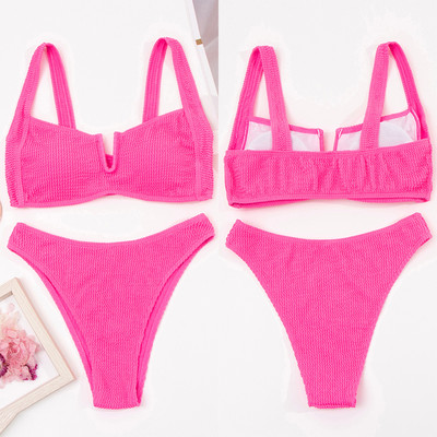 Riseado ψηλόμεσο μπικίνι 2023 Γυναικείο μαγιό σέξι γυναικεία μαγιό με σύρμα V 2023 Μαγιό μπικίνι με ψηλή κοπή