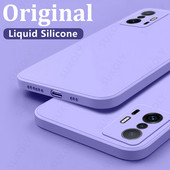 Για Xiaomi 11T Pro Case Liquid Silicone μαλακό κάλυμμα για Xiaomi Redmi Note 11 Pro 11s 11E 12 12T Mi 11 Lite 5G NE Coque