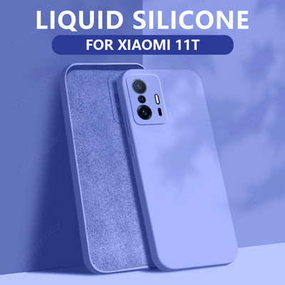 Για Xiaomi 11T Pro Case Liquid Silicone μαλακό κάλυμμα για Xiaomi Redmi Note 11 Pro 11s 11E 12 12T Mi 11 Lite 5G NE Coque