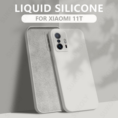 Για Xiaomi 11T Pro Case Liquid Silicone μαλακό κάλυμμα για Xiaomi Redmi Note 11 Pro 11s 11E 12 12T Mi 11 Lite 5G NE Coque