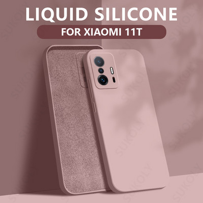 Για Xiaomi 11T Pro Case Liquid Silicone μαλακό κάλυμμα για Xiaomi Redmi Note 11 Pro 11s 11E 12 12T Mi 11 Lite 5G NE Coque