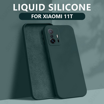 Για Xiaomi 11T Pro Case Liquid Silicone μαλακό κάλυμμα για Xiaomi Redmi Note 11 Pro 11s 11E 12 12T Mi 11 Lite 5G NE Coque