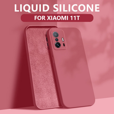 Για Xiaomi 11T Pro Case Liquid Silicone μαλακό κάλυμμα για Xiaomi Redmi Note 11 Pro 11s 11E 12 12T Mi 11 Lite 5G NE Coque