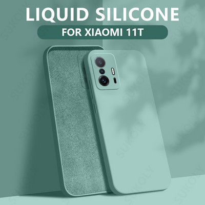 Για Xiaomi 11T Pro Case Liquid Silicone μαλακό κάλυμμα για Xiaomi Redmi Note 11 Pro 11s 11E 12 12T Mi 11 Lite 5G NE Coque