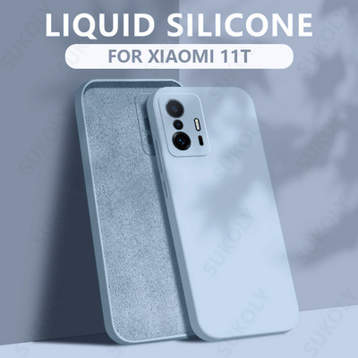 Για Xiaomi 11T Pro Case Liquid Silicone μαλακό κάλυμμα για Xiaomi Redmi Note 11 Pro 11s 11E 12 12T Mi 11 Lite 5G NE Coque