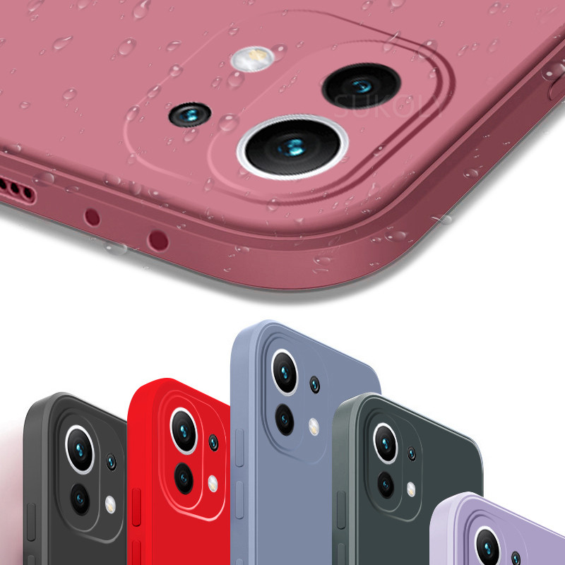 Για Xiaomi 11T Pro Case Liquid Silicone μαλακό κάλυμμα για Xiaomi Redmi Note 11 Pro 11s 11E 12 12T Mi 11 Lite 5G NE Coque