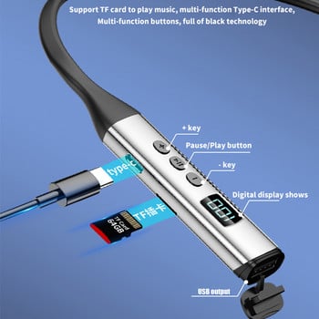 Ασύρματα ακουστικά Bluetooth 100 ωρών TWS Ακουστικά HiFi Αθλητικά Ακουστικά Μείωσης Θορύβου με Ακουστικό με οθόνη μικροφώνου για ζωντανή ροή