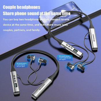 Ασύρματα ακουστικά Bluetooth 100 ωρών TWS Ακουστικά HiFi Αθλητικά Ακουστικά Μείωσης Θορύβου με Ακουστικό με οθόνη μικροφώνου για ζωντανή ροή