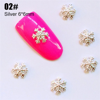 100 buc/lot 3D aliaj, aur, argint, fulg de nea, nituri Știfturi, metal, manichiură, accesorii pentru arta unghiilor, decorațiuni pentru unghii, brelocuri pentru unghii