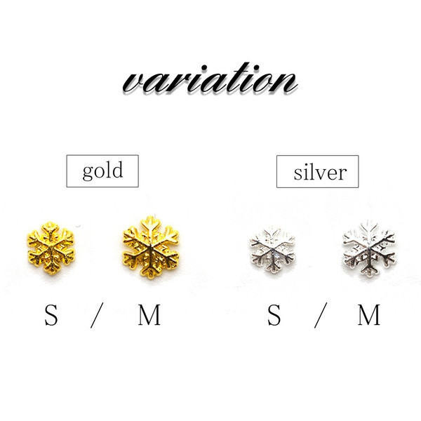 100 buc/lot 3D aliaj, aur, argint, fulg de nea, nituri Știfturi, metal, manichiură, accesorii pentru arta unghiilor, decorațiuni pentru unghii, brelocuri pentru unghii