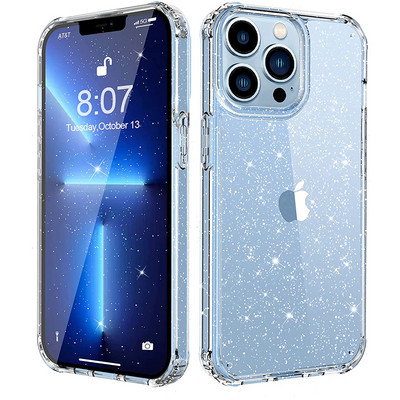 Originalna luksuzna svjetlucava prozirna telefonska maska za iPhone 13 Pro Max 14 Plus 12 Mini 11 13Pro 12Pro 11Pro 8 Silikonska maska