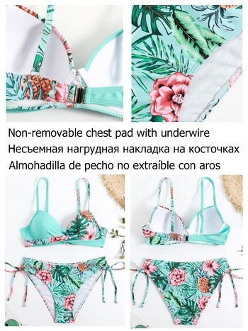 Riseado Sexy Bikinis Swimsuits Woman 2023 Push Up Swimwear Γυναικεία ρούχα παραλίας Νέα Biquinis Tropical print μαγιό καλοκαίρι