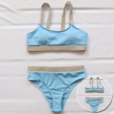 Riseado soonikuga seksikad bikiinid kõrge vöökohaga naiste ujumistrikood Colorblock ujumisriided kõrge lõikega bikiinide komplekt 2023 uus ujumiskostüüm rannariided