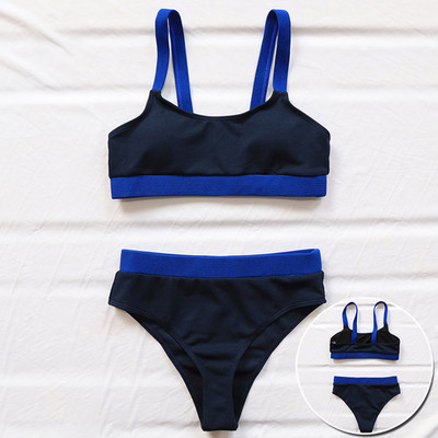 Riseado soonikuga seksikad bikiinid kõrge vöökohaga naiste ujumistrikood Colorblock ujumisriided kõrge lõikega bikiinide komplekt 2023 uus ujumiskostüüm rannariided